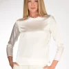 maglia seta bianco latte