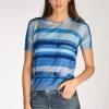 maglia stampata azzurro/blu