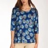 maglia stampata blu/azzurro