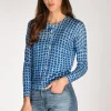 maglia stampata blu/azzurro