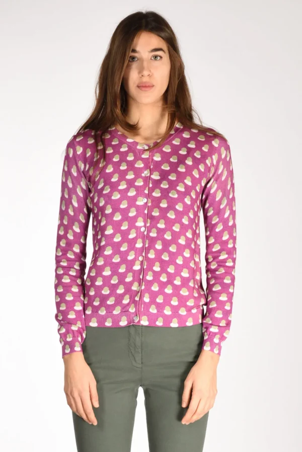 maglia stampata viola/multi