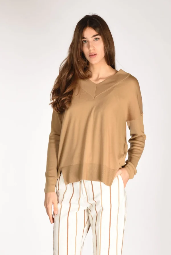 maglia v beige