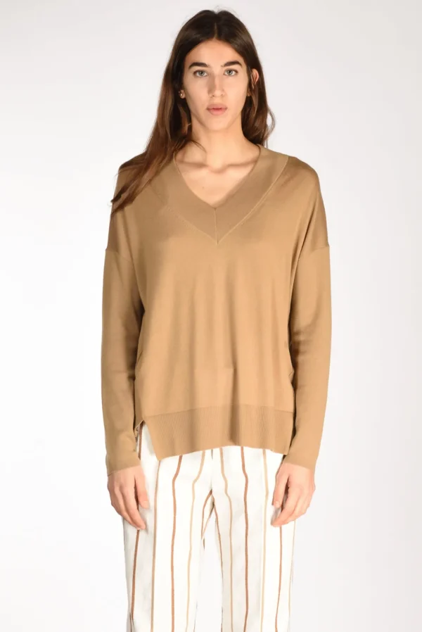 maglia v beige