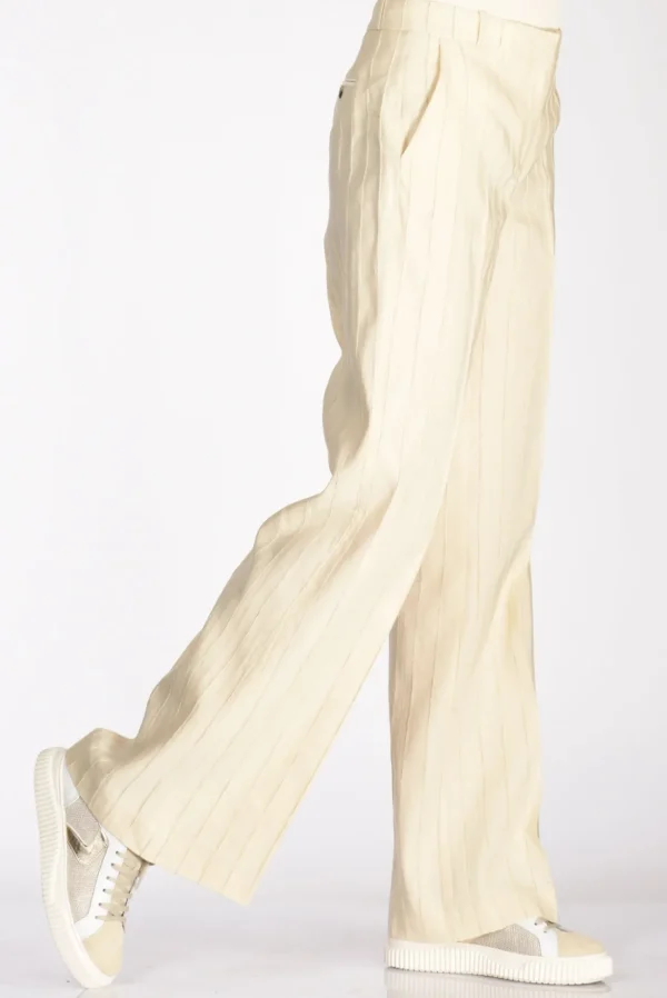 pantalone andrea bianco naturale