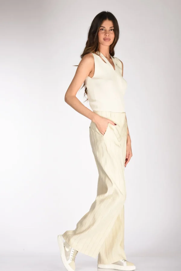 pantalone andrea bianco naturale