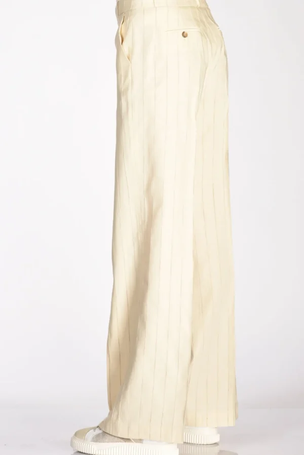 pantalone andrea bianco naturale