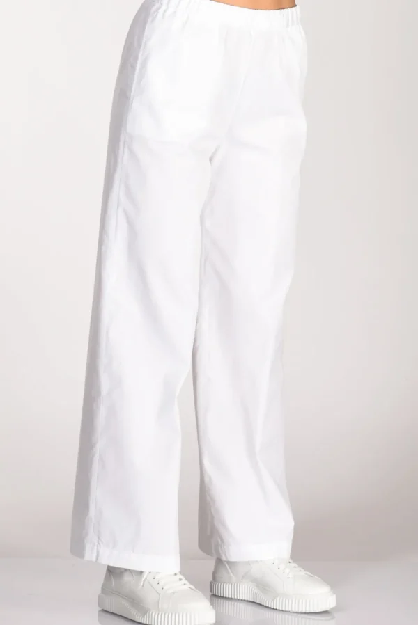 pantalone elastico bianco