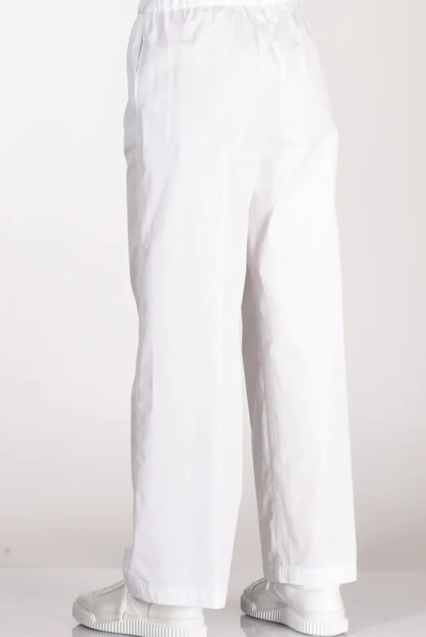 pantalone elastico bianco
