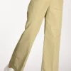 pantalone elastico verde salvia