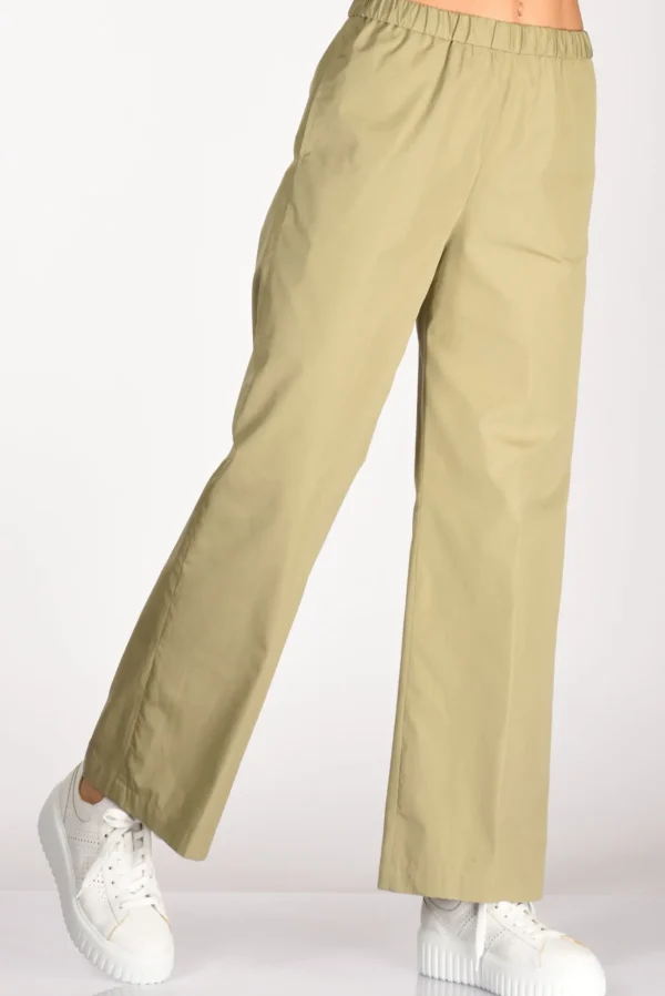 pantalone elastico verde salvia