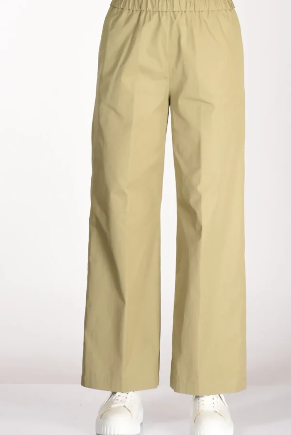 pantalone elastico verde salvia