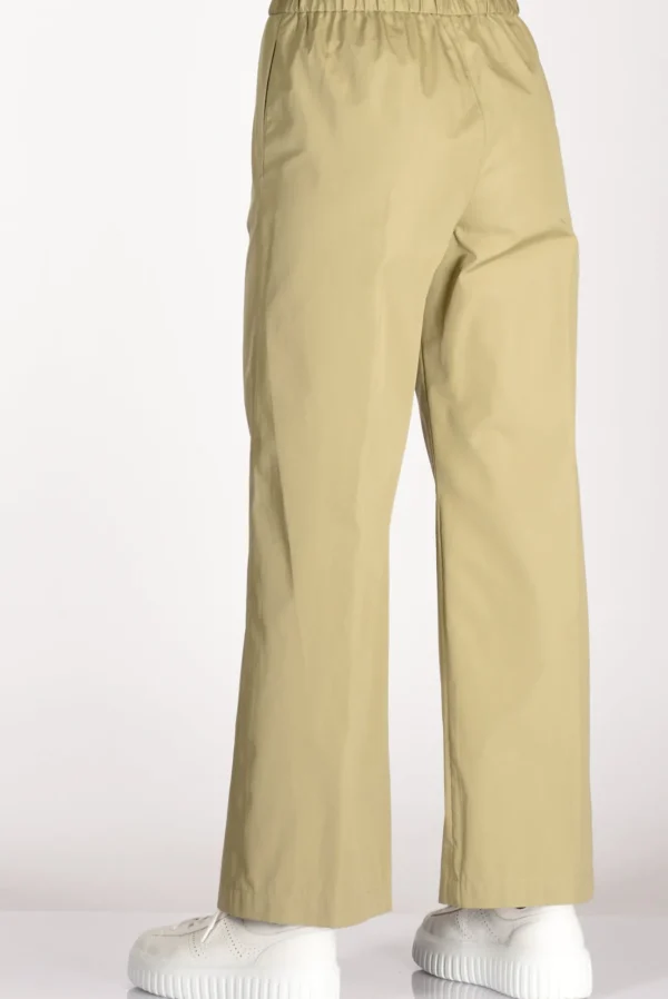 pantalone elastico verde salvia