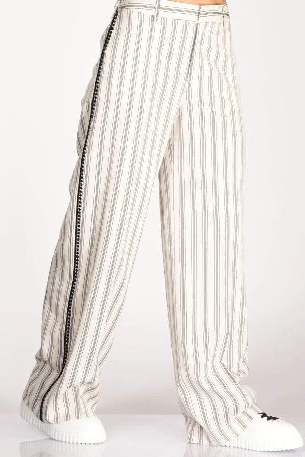 pantalone l bianco/nero
