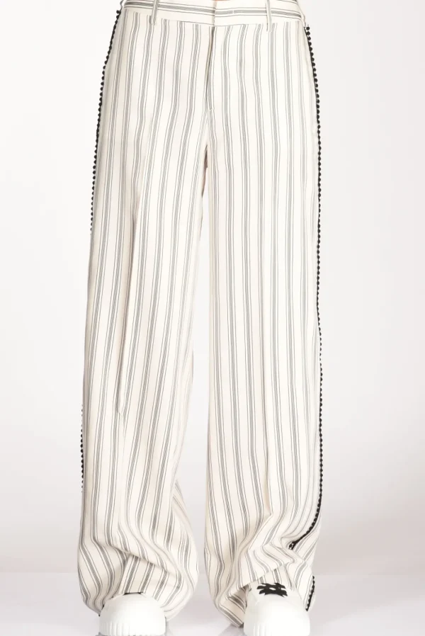 pantalone l bianco/nero