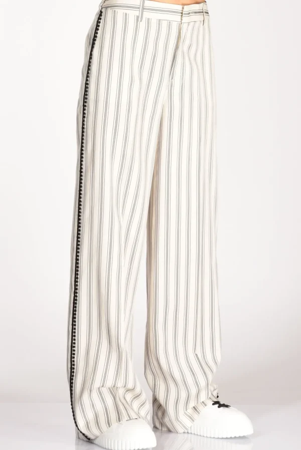 pantalone l bianco/nero