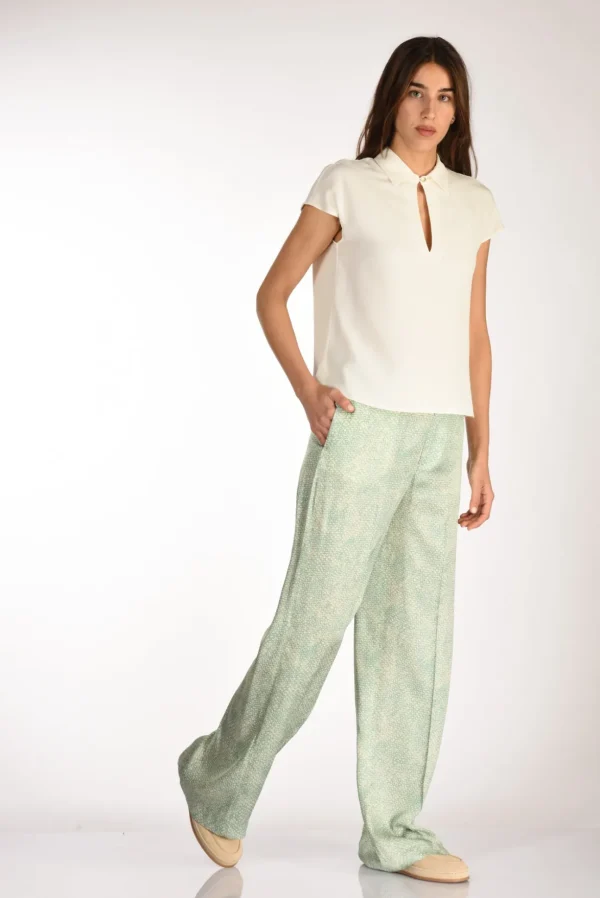 pantalone l verde/beige
