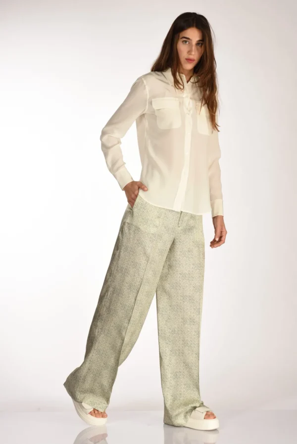 pantalone l verde/beige