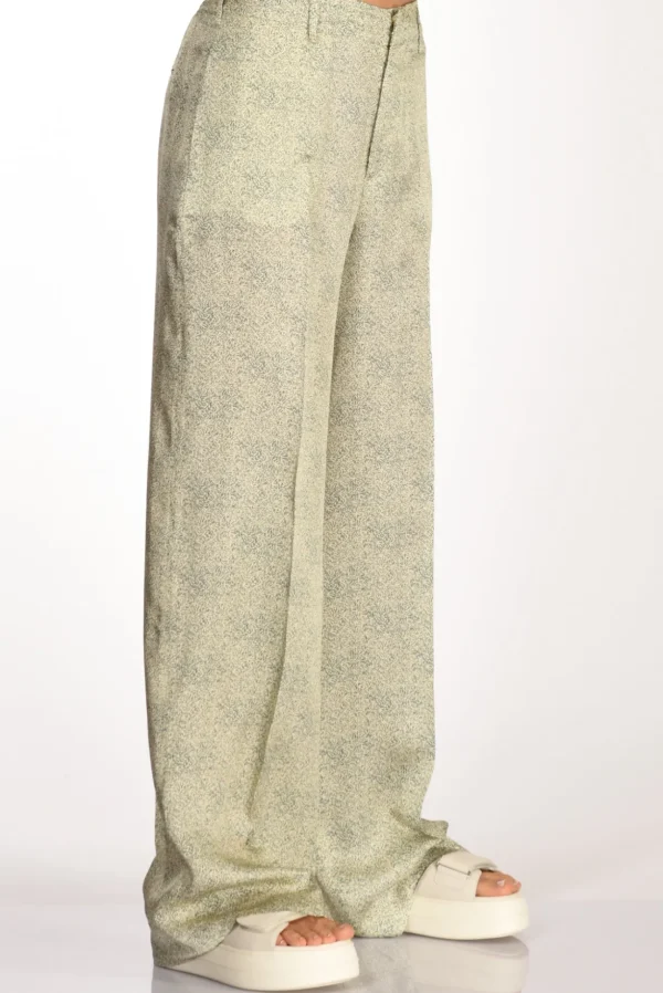 pantalone l verde/beige