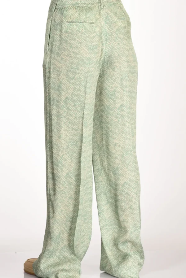 pantalone l verde/beige