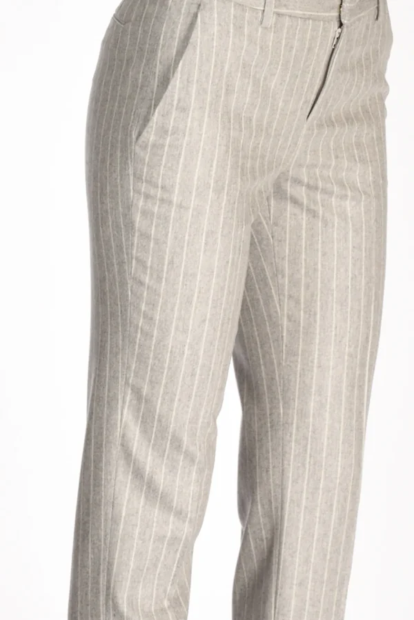 pantalone new york grigio/bianco