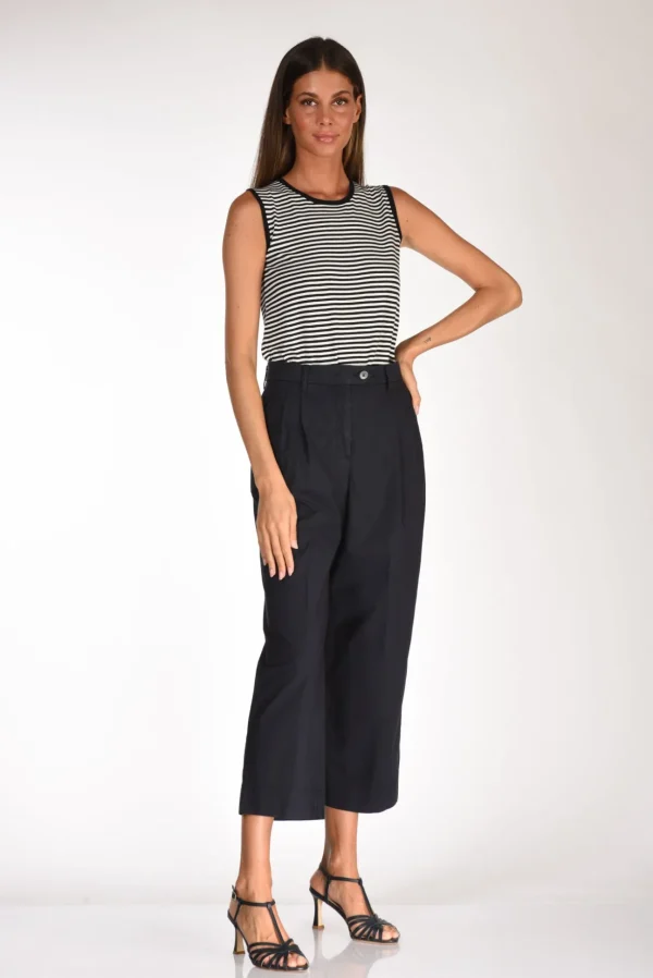 pantalone pince blu
