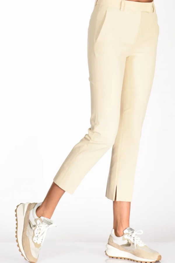 pantalone spaccco beige