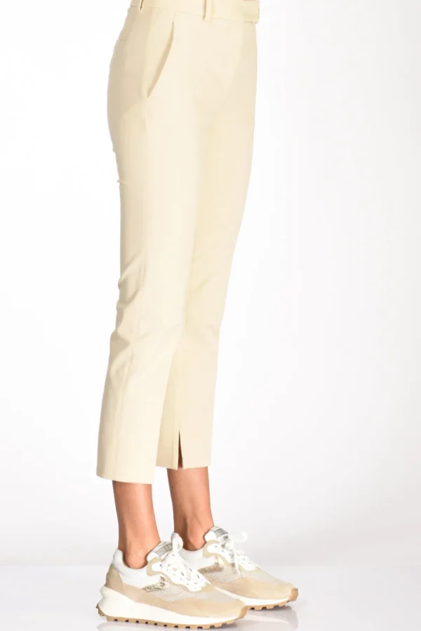 pantalone spaccco beige