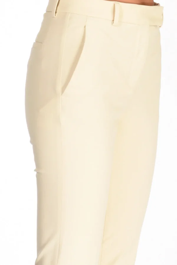 pantalone spaccco beige