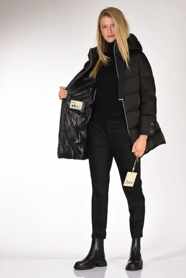 piumino a-shape nero