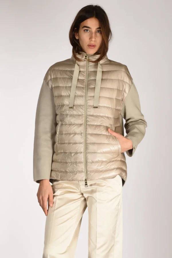 piumino bitessuto beige