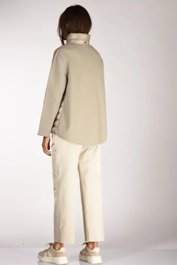 piumino bitessuto beige