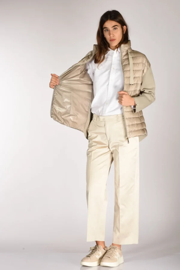 piumino bitessuto beige