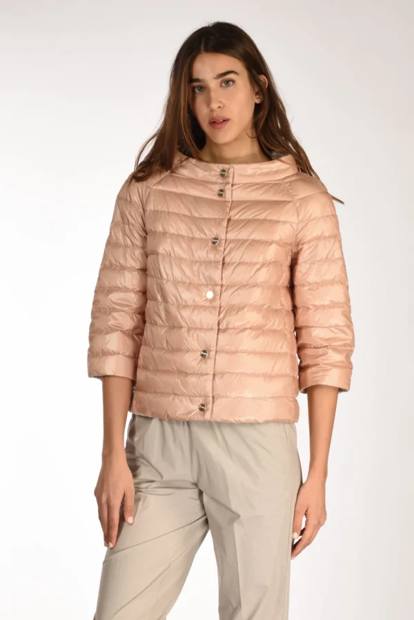 piumino doubleface rosa/beige