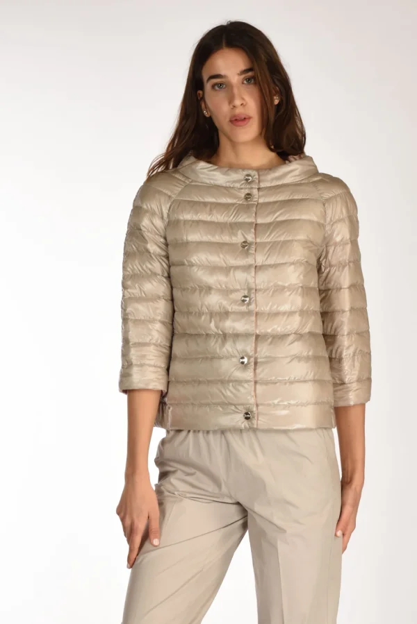 piumino doubleface rosa/beige
