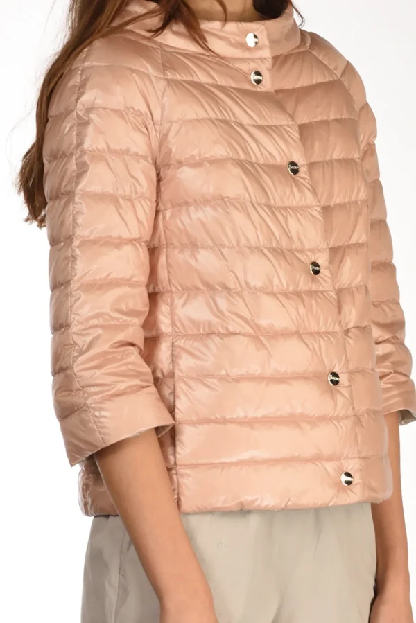piumino doubleface rosa/beige