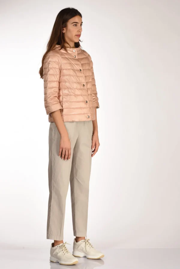 piumino doubleface rosa/beige