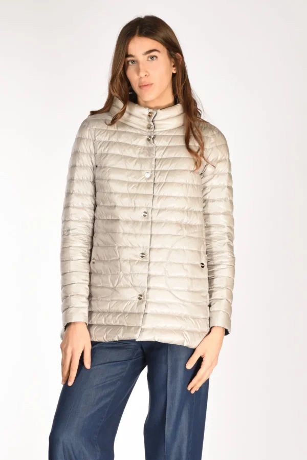 piumino reversibil blu/beige