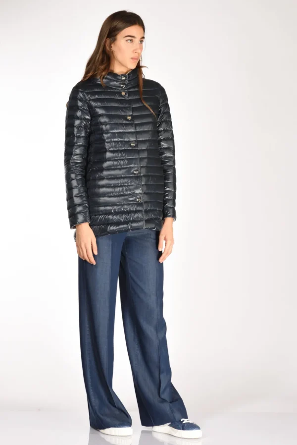 piumino reversibil blu/beige