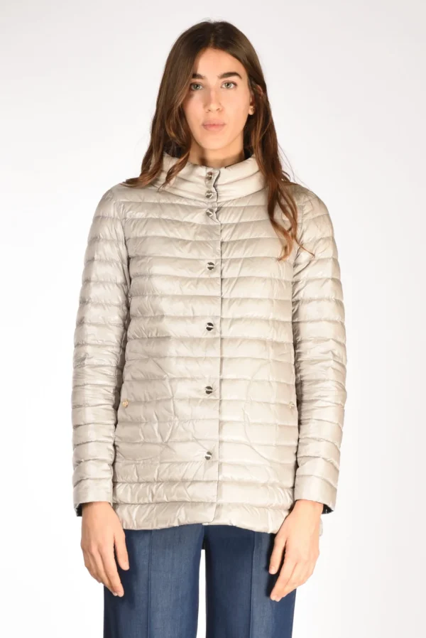 piumino reversibil blu/beige