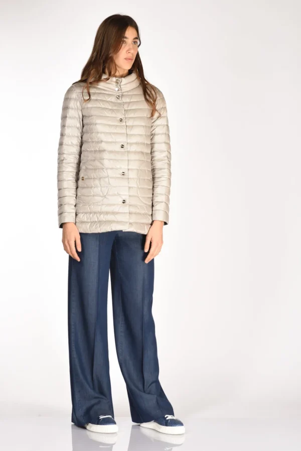 piumino reversibil blu/beige