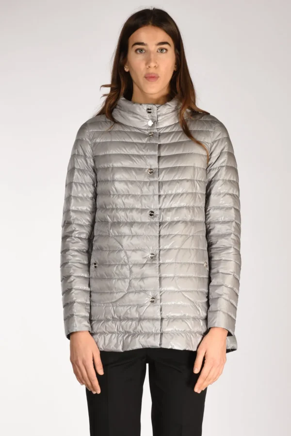 piumino reversibil nero/grigio