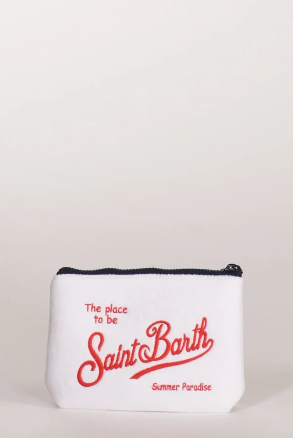 pochette stampa bianco/rosso