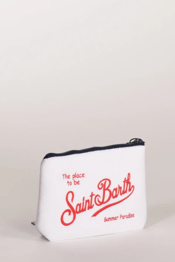 pochette stampa bianco/rosso