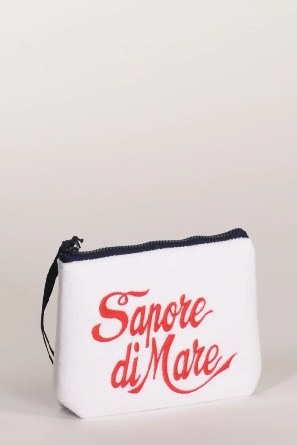 pochette stampa bianco/rosso