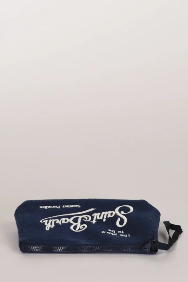 pochette stampa blu/bianco