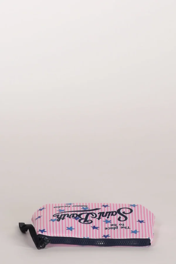 pochette stampa rosa/bianco