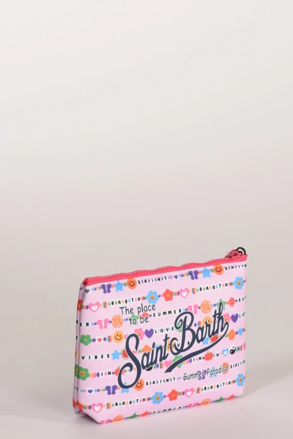 pochette stampa rosa/multicolor