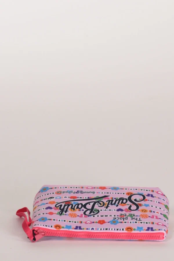 pochette stampa rosa/multicolor