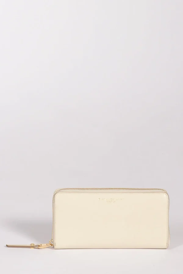 portafoglio zip bianco naturale