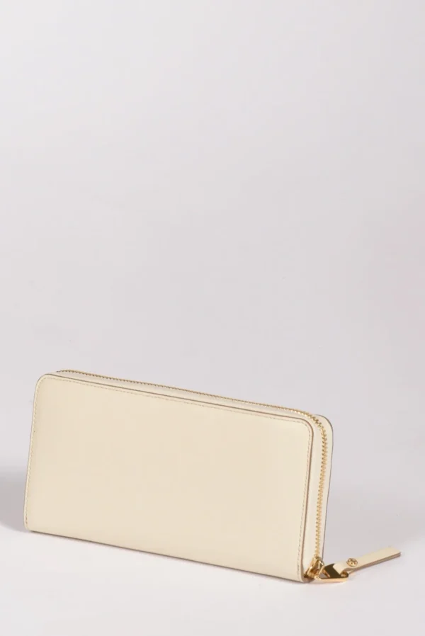 portafoglio zip bianco naturale